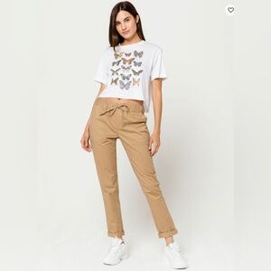 Sky and Sparrow Twill Jogger Pants